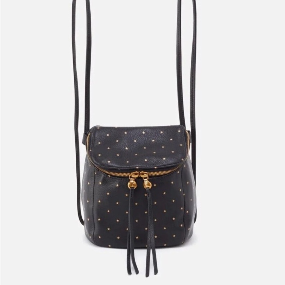 HOBO Fern Convertible Backpack Black w/ Gold Stars- BRAND NEW still in packaging